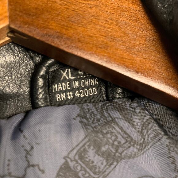 Vintage Y2K Black Bomber Oversized 100% Genuine Leather Off Duty Model Oversized - Picture 7 of 12